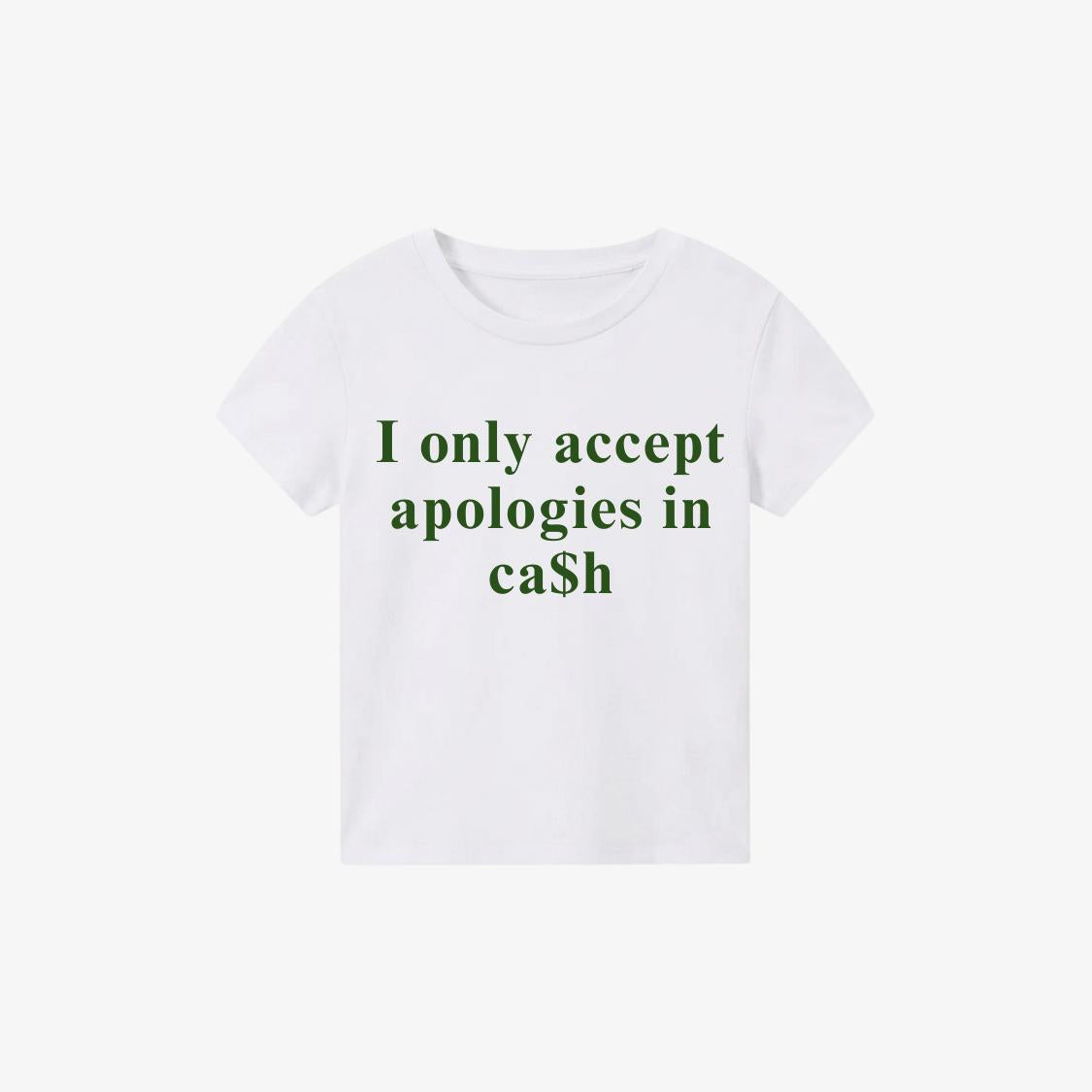 Apologies Top White